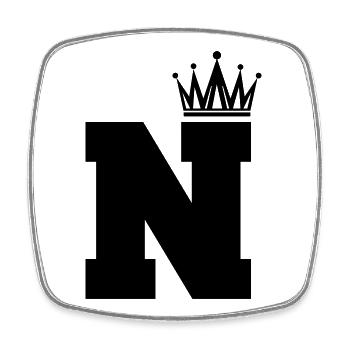 N Crown - Square fridge magnet - white - Front