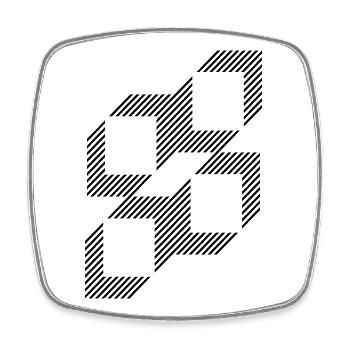 Design von Quadraten außerhalb der Linien - Viereckiger Kühlschrankmagnet - Weiß - Vorne