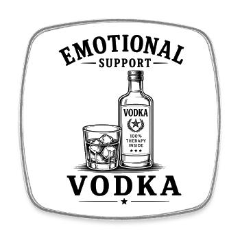 Emotional Support Vodka - Viereckiger Kühlschrankmagnet - Weiß - Vorne