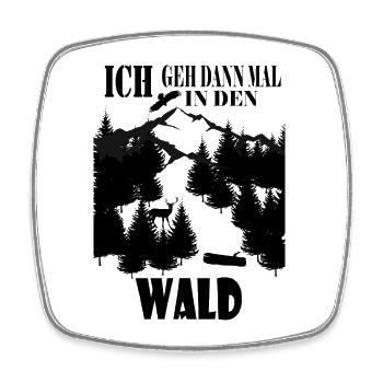 Alpen-Gipfel Silhouette - Viereckiger Kühlschrankmagnet - Weiß - Vorne