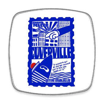 Toulon Cuverville Sardine - Magnet carré - blanc - Devant