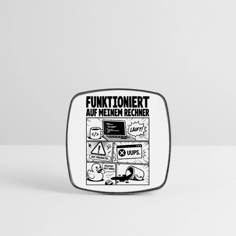 Läuft Coding Comic Design Viereckiger Kühlschrankmagnet