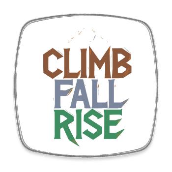 Climb Elevation - Square fridge magnet - white - Front
