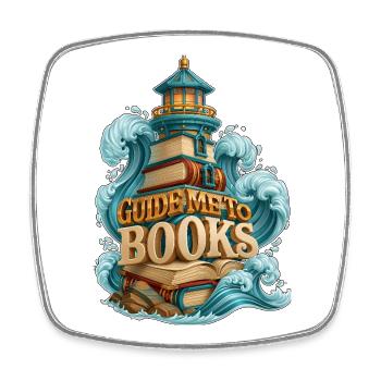 Guide Me To Books Magical Lighthouse - Square fridge magnet - white - Front