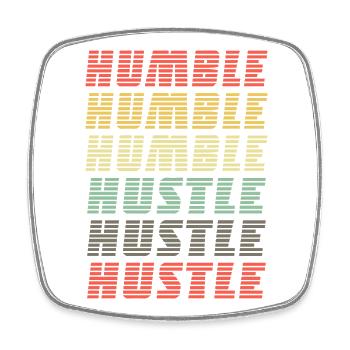 Humble Hustle Entrepreneur Homme d’affaires Businesswo - Magnet carré - blanc - Devant