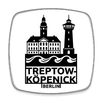 treptow köpenick silhouette berlin - Viereckiger Kühlschrankmagnet - Weiß - Vorne