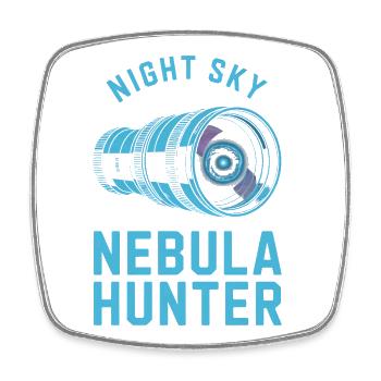 Télescope du ciel nocturne Nebula Hunter - Magnet carré - blanc - Devant