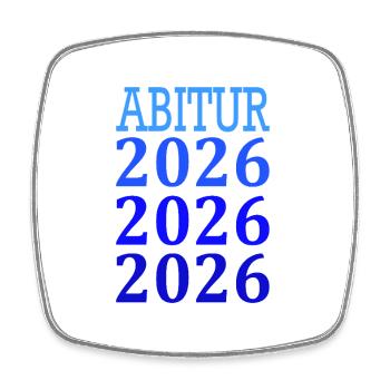 Abitur 2026 Spruch - Viereckiger Kühlschrankmagnet - Weiß - Vorne