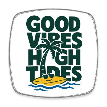 High Tides Summer - Square fridge magnet - white - Front