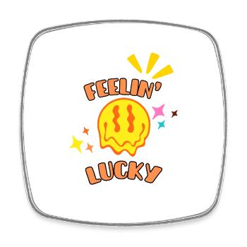 Feelin' Lucky Graphics - Magnet carré - blanc - Devant