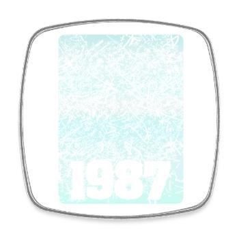 Figure 1987 - Magnet carré - blanc - Devant
