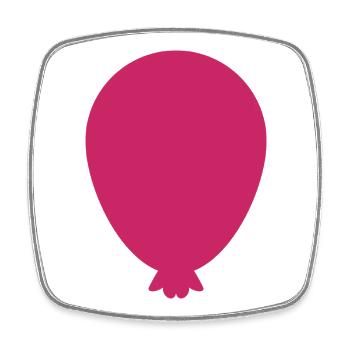 Balloon Shape - Square fridge magnet - white - Front
