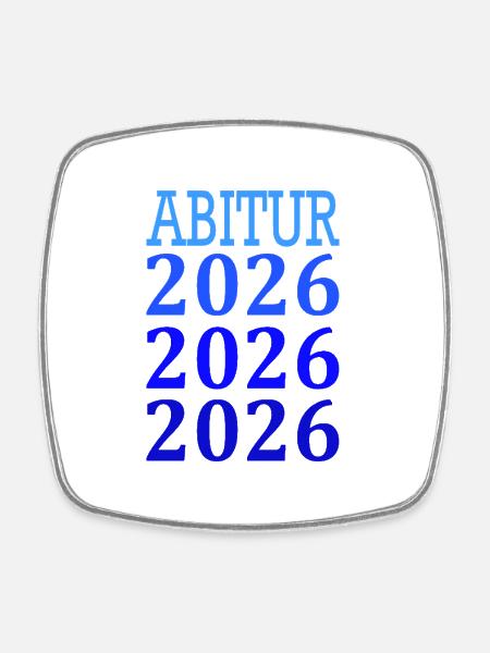 Abitur 2026 - Viereckiger Kühlschrankmagnet - Weiß