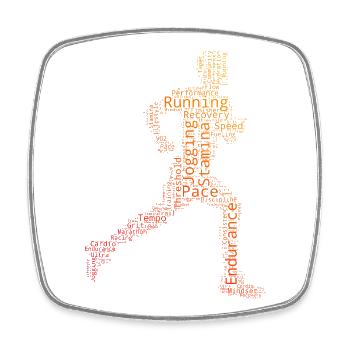 Geschenkidee für einen Running mit Running - Viereckiger Kühlschrankmagnet - Weiß - Vorne