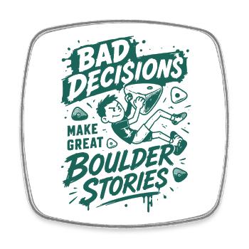 Bouldering Therapy Better Holds - Viereckiger Kühlschrankmagnet - Weiß - Vorne