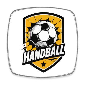 Explosion du bouclier de handball - Magnet carré - blanc - Devant