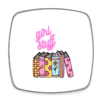 Girl Stuff Book Colour Magic - Square fridge magnet - white - Front
