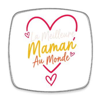 Meilleure Maman Au Monde - Magnet carré - blanc - Devant