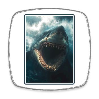 Megalodons Megalodon - Square fridge magnet - white - Front
