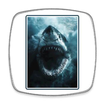 Megalodons Megalodon - Square fridge magnet - white - Front
