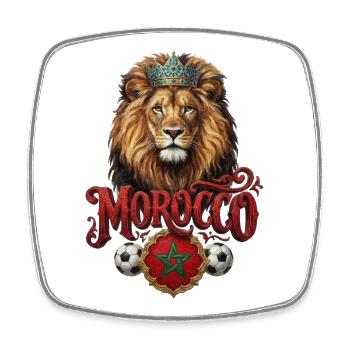 Royal Lion of Morocco - t-shirt template - Square fridge magnet - white - Front