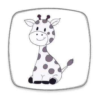 Little Giraffe - Square fridge magnet - white - Front