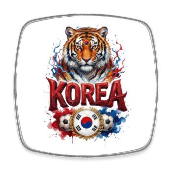Korea - Taeguk Warriors - Tigers of Asia - Red Dev - Viereckiger Kühlschrankmagnet - Weiß - Vorne