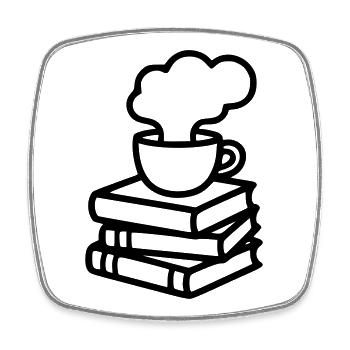 Bücher Kaffee Lesen Buchclub Leseratte Tee - Viereckiger Kühlschrankmagnet - Weiß - Vorne