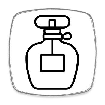perfume bottle - Square fridge magnet - white - Front