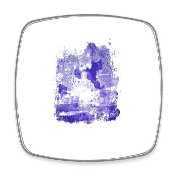 gas station - Square fridge magnet - white - Front