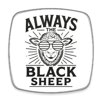 Déclaration Always the Black Sheep - Magnet carré - blanc - Devant