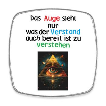 Das_Auge - Viereckiger Kühlschrankmagnet - Weiß - Vorne