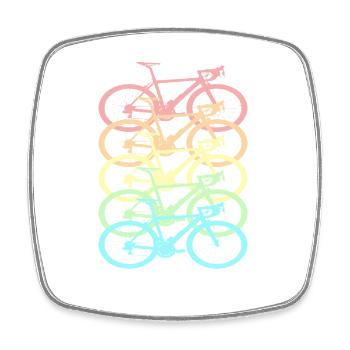 Bicycle Rétro Pastel Rainbow - Magnet carré - blanc - Devant