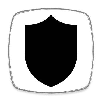 Mittelalterlicher Schild - Viereckiger Kühlschrankmagnet - Weiß - Vorne