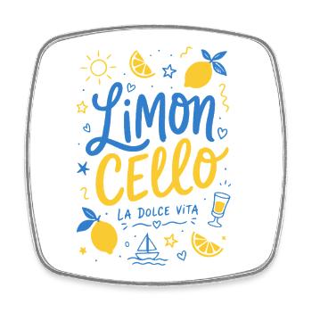 Limoncello - La dolce vita - Viereckiger Kühlschrankmagnet - Weiß - Vorne
