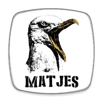 Matjes Seagull Coastal Holiday - Square fridge magnet - white - Front