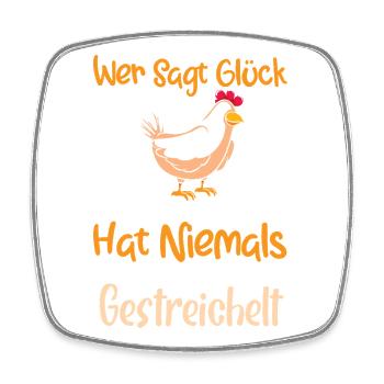 Hühnerflüsterer Huhn Hühnerhalter Hühner - Viereckiger Kühlschrankmagnet - Weiß - Vorne
