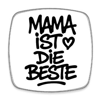 Mama ist die Beste - Viereckiger Kühlschrankmagnet - Weiß - Vorne