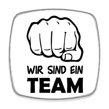 Wir sind ein Team - Viereckiger Kühlschrankmagnet - Weiß - Vorne