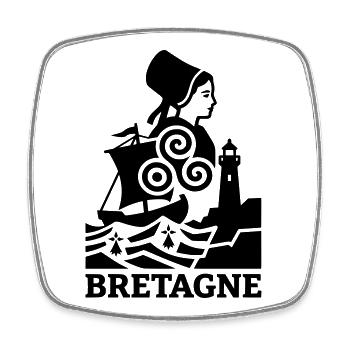 Bretagne – Traditionell Keltisch - Viereckiger Kühlschrankmagnet - Weiß - Vorne