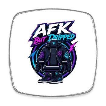 AFK mais dégoulinant - Magnet carré - blanc - Devant