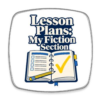 Teacher Lesson Plans My Fiction Section Funny Quot - Square fridge magnet - white - Front