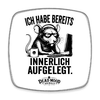 Lustiges Ratten Shirt | Kundenservice, Callcenter  - Viereckiger Kühlschrankmagnet - Weiß - Vorne