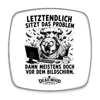 Lustiger Computer Spruch | Geschenk für Nerds - Viereckiger Kühlschrankmagnet - Weiß - Vorne