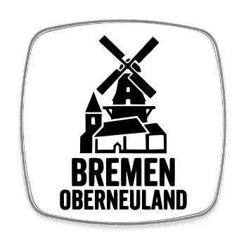 Oberneuland Bremen Skyline - Viereckiger Kühlschrankmagnet - Weiß - Vorne