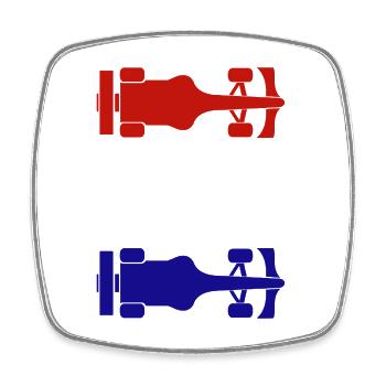 Formula Netherlands Formel Racing Niederlande - Square fridge magnet - white - Front