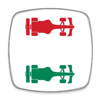 Formule Hongrie Formel Racing Ungarn - Magnet carré - blanc - Devant