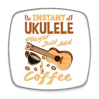 Funny Ukulele Designs and Sayings - Square fridge magnet - white - Front