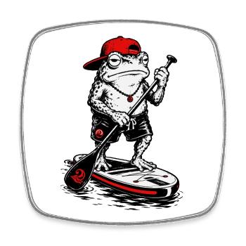  Funny SUP Paddleboard Board Stand Up paddel - Viereckiger Kühlschrankmagnet - Weiß - Vorne