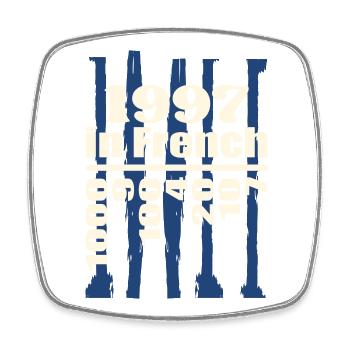Year 1997 in French - Square fridge magnet - white - Front
